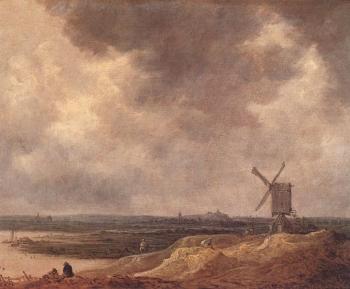 Jan Van Goyen : Windmill by a River